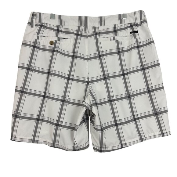 Quicksilver Shorts Men's 36 Amphibian Hybrid Board Shorts Lined Pockets Plaid - Picture 2 of 12